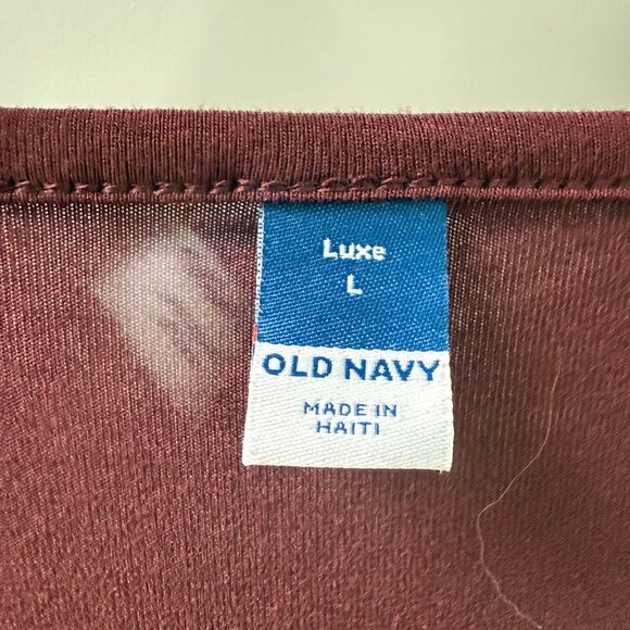 Old Navy Luxe V-Neck T-Shirt, Size Large, Burgundy/Dark Plum - Picture 6 of 6